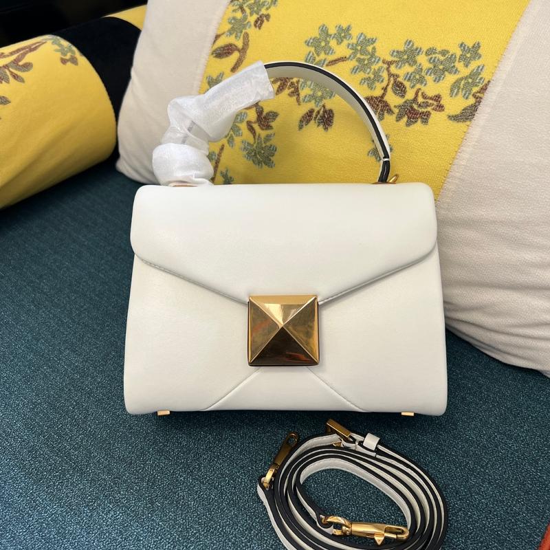 Valentino Shoulder Tote Bags VA1013 white gold buckle